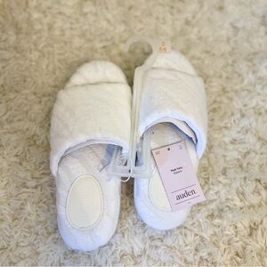 Auden Adrianna‎ Platform Slippers Ivory Women's Size Small
